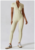 Load image into Gallery viewer, Seamless One Piece Yoga Bodysuit Zippered Breathable