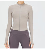 Load image into Gallery viewer, Zippered Studio Contoured Long Sleeve Sports Jacket