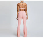 Load image into Gallery viewer, Seamless High Waist Contoured Flare Leggings For Training