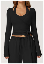 Load image into Gallery viewer, Premium Extended Sleeve Contour Yoga Top Performance