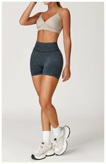 Load image into Gallery viewer, High Waist Sandwashed Performance Yoga Shorts LuxeLine
