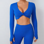 Load image into Gallery viewer, Seamless Ultra Soft Long Sleeve Yoga Crop Removable Pads