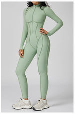 Load image into Gallery viewer, Seamless Zippered Yoga Jumpsuit With High Elasticity
