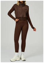 Load image into Gallery viewer, Winter Velvet Contoured High Neck Performance Cozy Vest