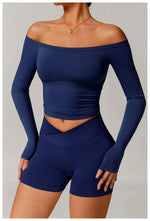 Load image into Gallery viewer, Performance Contour Knit Long Sleeve Yoga Top Nylon Spandex
