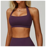 Load image into Gallery viewer, Ribbed Breathable Hanging Neck Sports Bra Performance