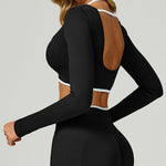 Load image into Gallery viewer, Seamless Ribbed Yoga Top With Breathable Comfort Wear