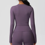 Load image into Gallery viewer, Luxurious Breathable Contoured Long Sleeve Yoga Top Nylon
