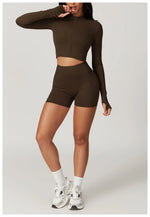 Load image into Gallery viewer, High Waist Yoga Shorts Contour Moisture Wicking Breathable