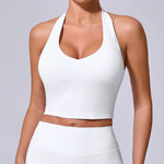 Load image into Gallery viewer, Breathable Hanging Neck Yoga Sports Bra With Contour Support