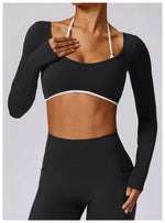 Load image into Gallery viewer, Luxurious Backless Yoga Top Breathable Contour Performance