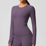 Load image into Gallery viewer, Luxurious Breathable Contoured Long Sleeve Yoga Top Nylon