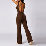 Load image into Gallery viewer, Sculpted Yoga Jumpsuit Ultra Breathable Nylon Knit Fabric