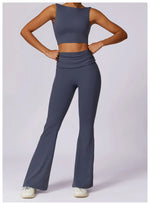 Load image into Gallery viewer, High Waist Flare Leggings for Studio Sophistication