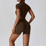 Load image into Gallery viewer, Seamless Contour Zippered Yoga Bodysuit Performance