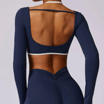 Load image into Gallery viewer, Luxurious Backless Yoga Top Breathable Contour Performance