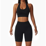 Load image into Gallery viewer, Breathable Sculpted Yoga Performance Bra With Halter Back