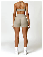 Load image into Gallery viewer, Seamless Two Piece Yoga Set Contour Silhouette Leggings