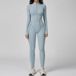 Load image into Gallery viewer, Seamless Zippered Yoga Jumpsuit With High Elasticity