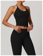 Load image into Gallery viewer, Racer Back Breathable Contour Light Weight Sports Bra Nylon