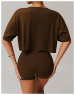 Load image into Gallery viewer, Moisture Wicking Luxe Contour Yoga Top Short Sleeve