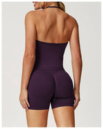 Load image into Gallery viewer, Breathable Contoured Halter Crop Sports Bra With Padding