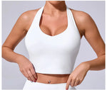 Load image into Gallery viewer, Breathable Hanging Neck Yoga Sports Bra With Contour Support