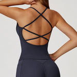 Load image into Gallery viewer, Cross Strap Light Weight Breathable Contour Sport Bra