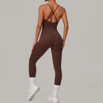 Load image into Gallery viewer, Luxe Sleeveless Yoga Jumpsuit Nylon Spandex