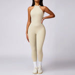 Load image into Gallery viewer, Backless Contour Jumpsuit Set with Seamless Performance