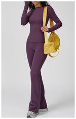 Load image into Gallery viewer, Luxurious Contour 2 Piece Yoga Athleisure Set Nylon