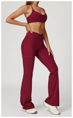 Load image into Gallery viewer, Two Piece Contoured Seamless Performance Athletic Set Nylon