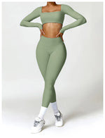 Load image into Gallery viewer, Luxurious High-Waist Contour Seamless Leggings Scrunch