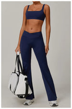 Load image into Gallery viewer, Contoured High Waist Seamless Bell Bottom Leggings