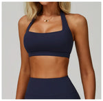 Load image into Gallery viewer, Ribbed Breathable Hanging Neck Sports Bra Performance