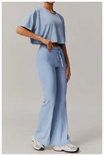 Load image into Gallery viewer, Breathable High Rise Contoured Bell Bottom Leggings