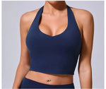 Load image into Gallery viewer, Breathable Hanging Neck Yoga Sports Bra With Contour Support