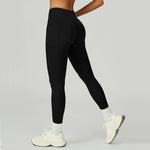 Load image into Gallery viewer, Cross Waist High Rise Contoured Elegance Yoga Leggings
