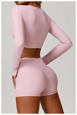 Load image into Gallery viewer, Sculpted Performance Long Sleeve Yoga Top Breathable