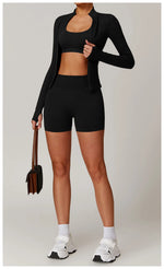 Load image into Gallery viewer, Seamless Long Sleeve Performance Jacket Zip Front Nylon