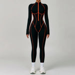 Load image into Gallery viewer, Premium Contour Seamless Breathable Jumpsuit With Front Zip