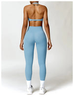 Load image into Gallery viewer, Breathable Contoured Nylon Halter Bralette With Twist