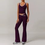 Load image into Gallery viewer, Breathable Two Piece Performance Yoga Set Contour Leggings