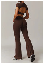 Load image into Gallery viewer, Contour Yoga Cropped Top Short Sleeve Performance Pro