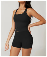 Load image into Gallery viewer, Two Piece Seamless Contour Yoga Leggings Set Nylon Knit