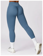 Load image into Gallery viewer, Luxurious High-Waist Contour Seamless Leggings Scrunch