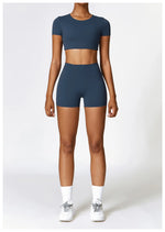 Load image into Gallery viewer, Sculpted Contour Yoga Shorts With Breathable Comfort