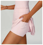 Load image into Gallery viewer, Contoured Performance Yoga Shorts Skirt Set Nylon Fabric