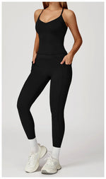 Load image into Gallery viewer, Two Piece Contoured Seamless Performance Athletic Set Nylon