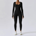 Load image into Gallery viewer, Seamless Contouring Yoga Bodysuit With Long Sleeves